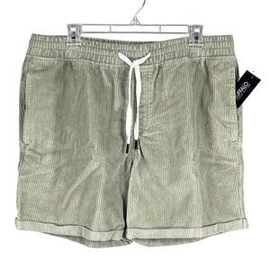 Buffalo David Bitton Mens L Sage Green Corduroy Haiden Shorts Summer Minimalist